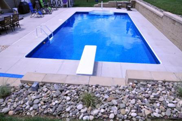 In Ground Pool With Diving Board, Inground Pool Diving Board Installation